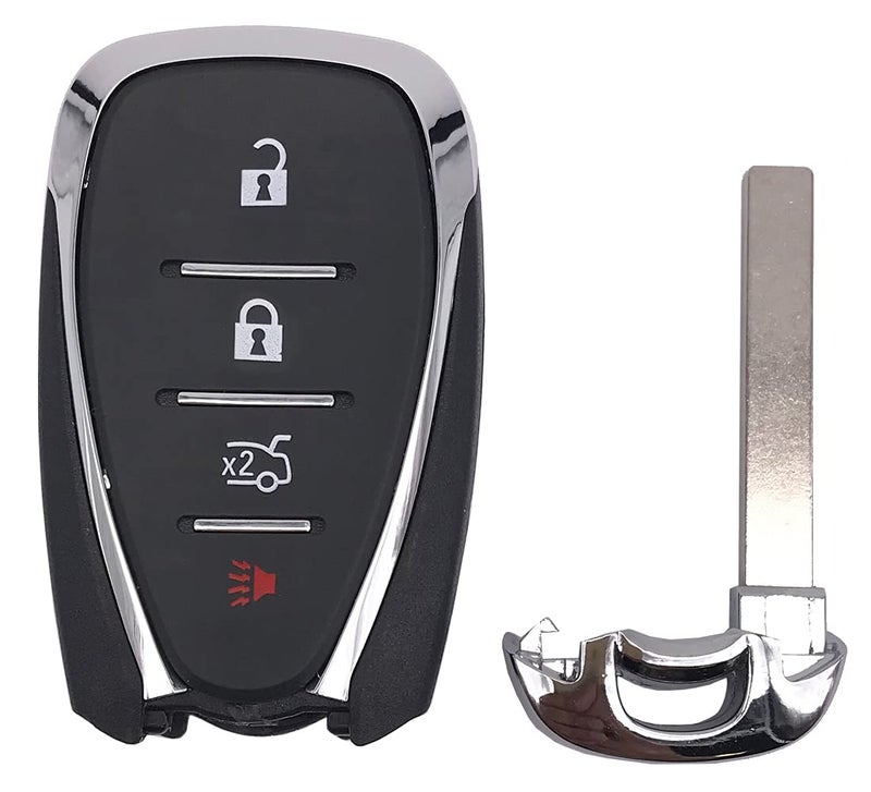 Muxkenper Keyless Entry Remote Car Key Fob Cover Shell Case Fit for Chevy Silverado Cruze Camaro Malibu Equinox Blazer 2017 2018 2019 2020 (Black, 4 Buttons) - Image 2