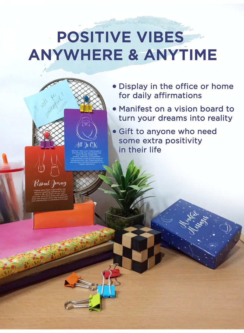 NIBEMINENT Mindful Messages Positive Affirmations Meditation Self Care Cards - Image 5