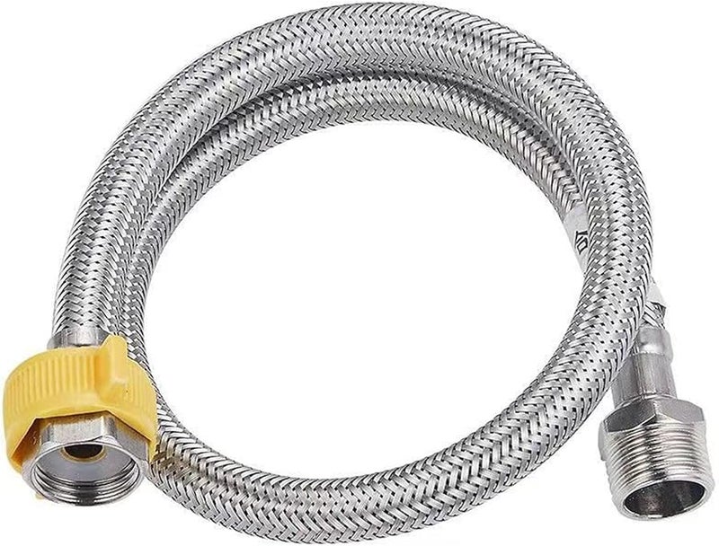 304 Stainless Steel Flexible Water Heater Hose Extended Length 250CM 4 Point Inlet Pipe - Image 4