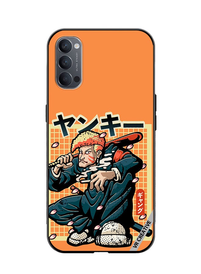 VR CREATIVE Protective Case Cover For Oppo Reno4 Pro 5G Japanese Yankee Design Multicolour - Image 1