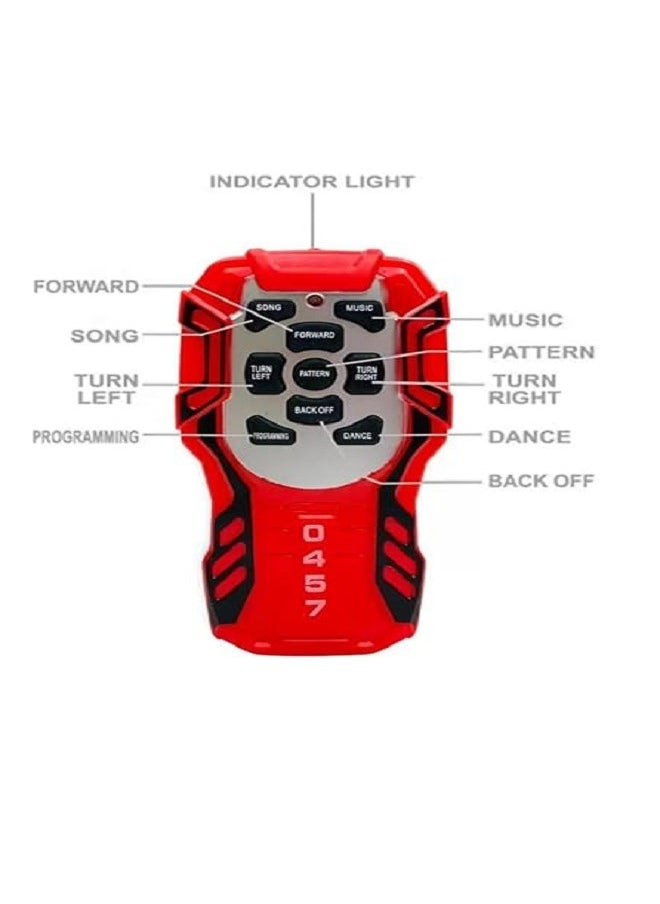 ROBOT Soccer Playing  Dancing & Walking Robot for Kids with Lights (Red)  - Image 2