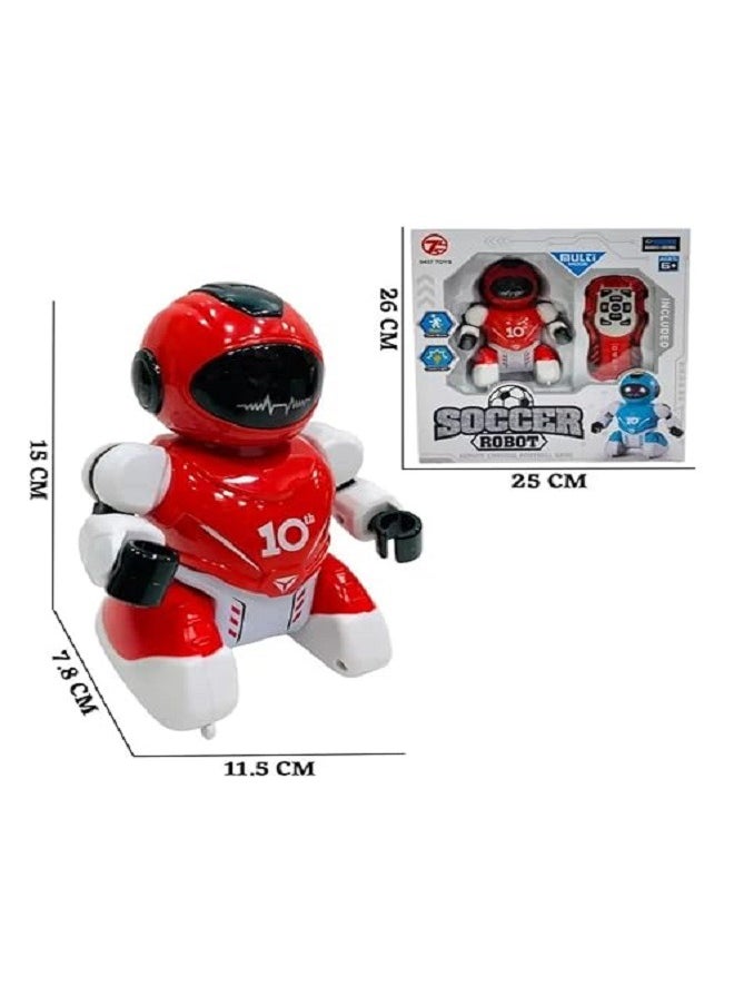 ROBOT Soccer Playing  Dancing & Walking Robot for Kids with Lights (Red)  - Image 4