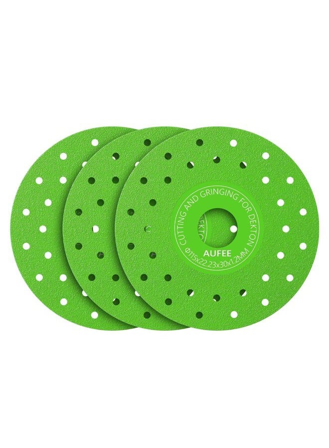 Aufee 4-1/2Inch Tile Cutter Diamond Saw Blades for Angle Grinder, 7/8" Arbor Grinding & Cutting Blade, Flat Abrasive Sheet Dics for Porcelain, Ceramic, Glass, Marble - Image 1
