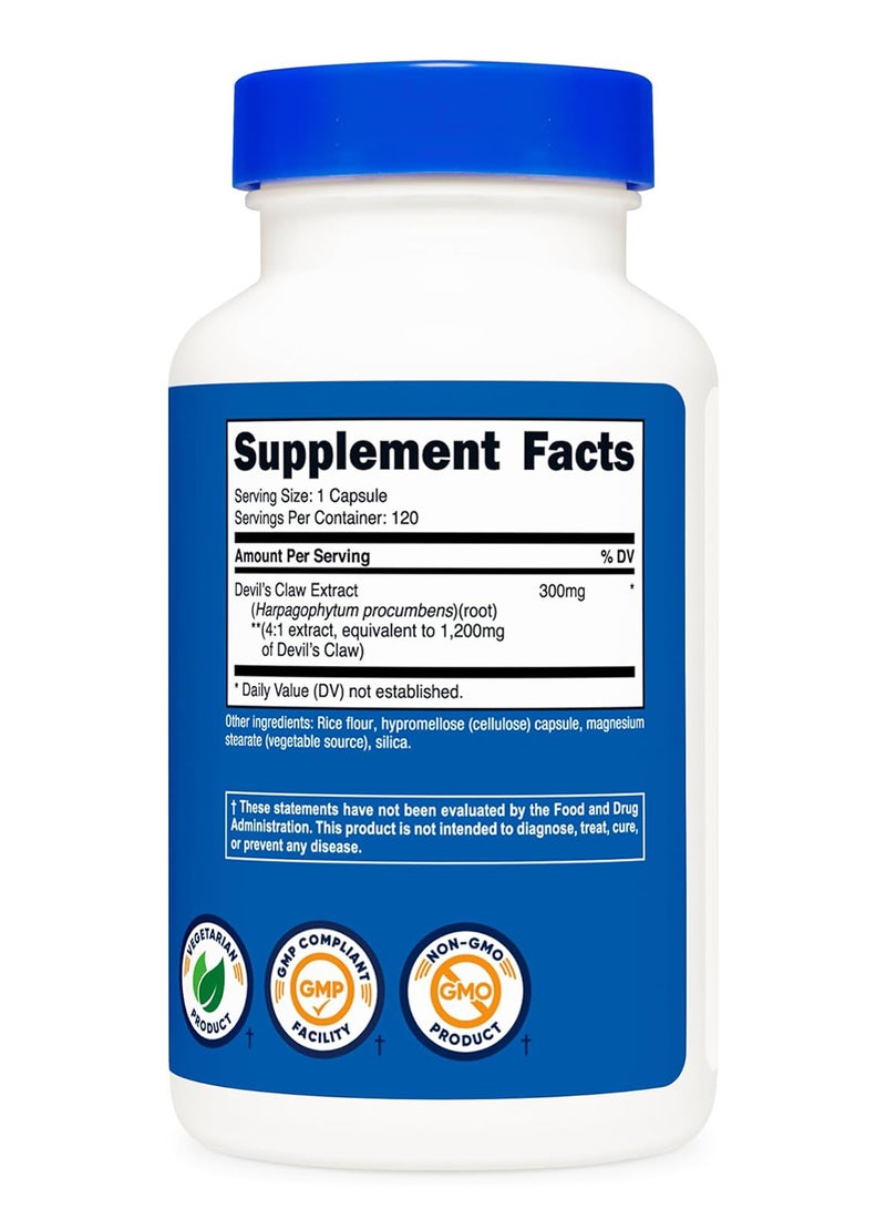 Nutricost S Claw 1200 Mg Equivalent 120 Capsules - Image 5