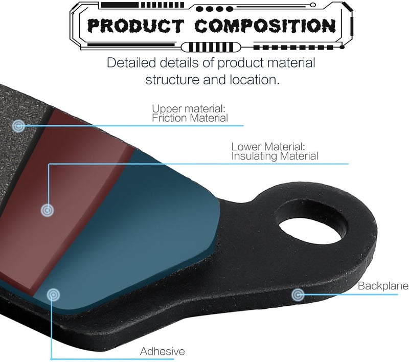 LOCOPOW Brake Pads for Can-Am 4x4 Outlander and Renegade Models - Image 2