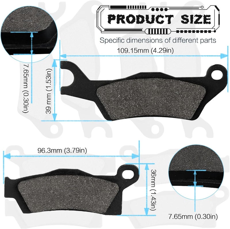 LOCOPOW Brake Pads for Can-Am 4x4 Outlander and Renegade Models - Image 5