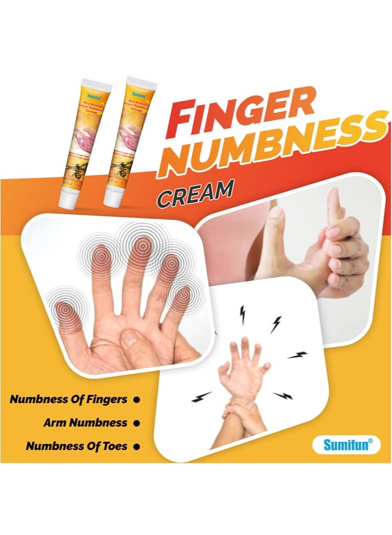 سوميفون قطعتان من كريم تخدير الأصابع بسم النحل، لتخفيف خدر الأصابع، وتسكين آلام الأصابع، وتحسين مرونتها (20 جم + 20 جم) - Image 2