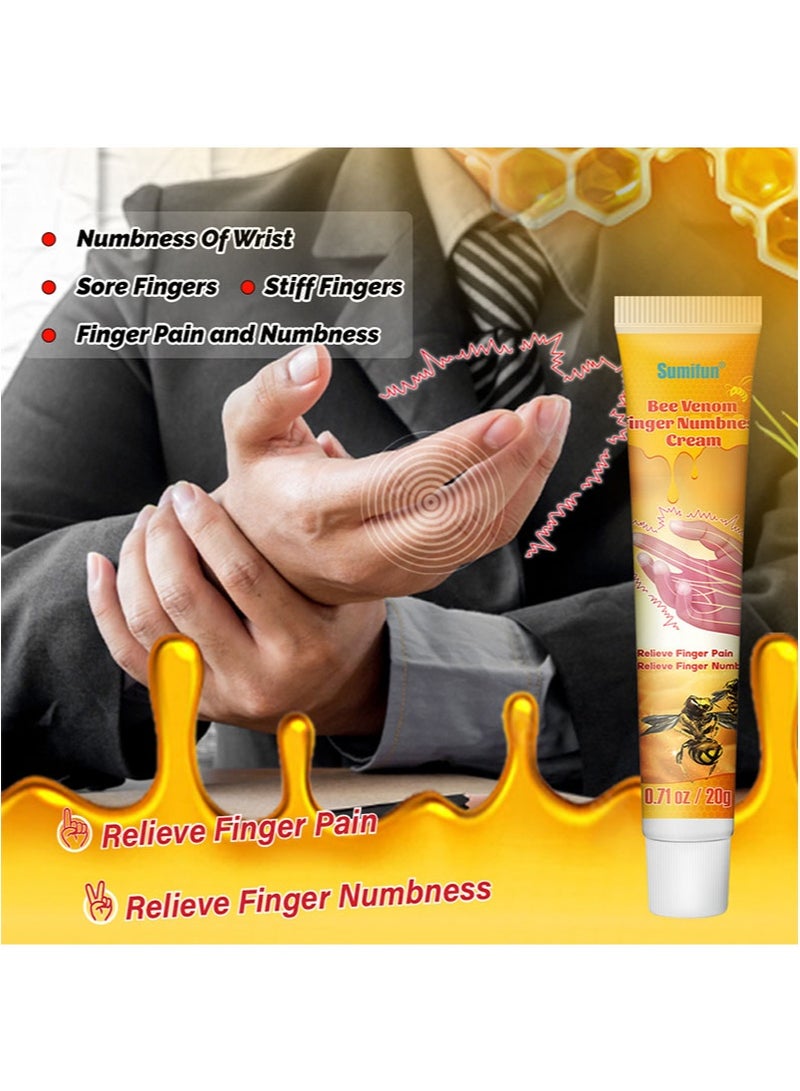 سوميفون قطعتان من كريم تخدير الأصابع بسم النحل، لتخفيف خدر الأصابع، وتسكين آلام الأصابع، وتحسين مرونتها (20 جم + 20 جم) - Image 4