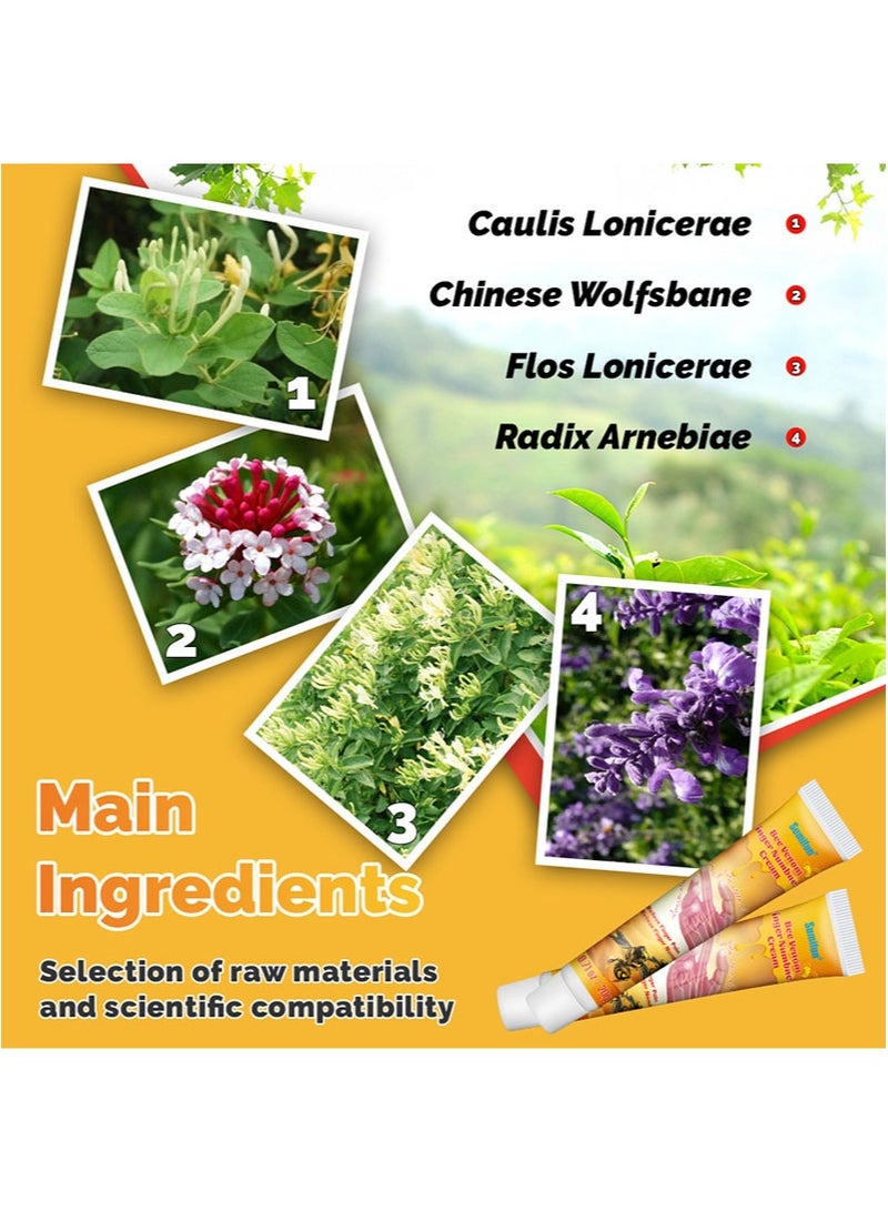 سوميفون قطعتان من كريم تخدير الأصابع بسم النحل، لتخفيف خدر الأصابع، وتسكين آلام الأصابع، وتحسين مرونتها (20 جم + 20 جم) - Image 5