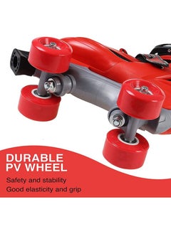 AGD Skates Shoes for Beginners Four-wheel Adjustable Skate Shoes with Built-In Adjusters Indoor Outdoor Fitness Skates Roller Boots for Boys & Girls  - Image 4