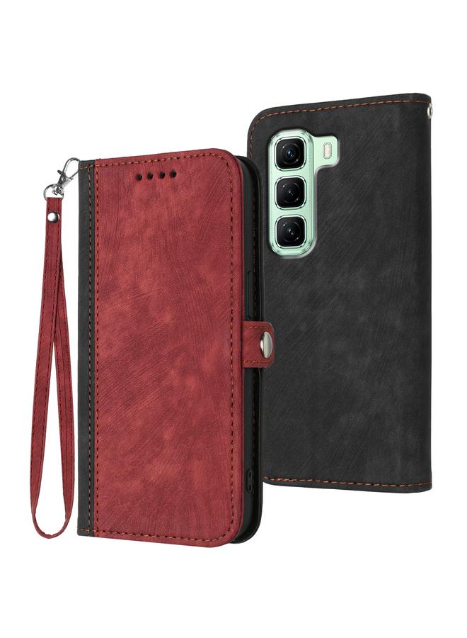 erorex Case For Infinix Hot 50 5G Side Buckle Double Fold Hand Strap Leather Phone Case - Image 1