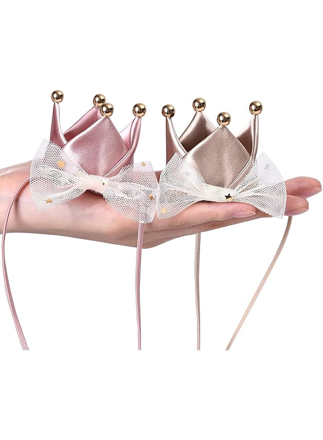 إيروريكس عصابة رأس لتصوير الأطفال، تاج الأميرة، قبعة عيد ميلاد لطفلة رضيعة، فيونكة للأطفال الصغار - Image 1