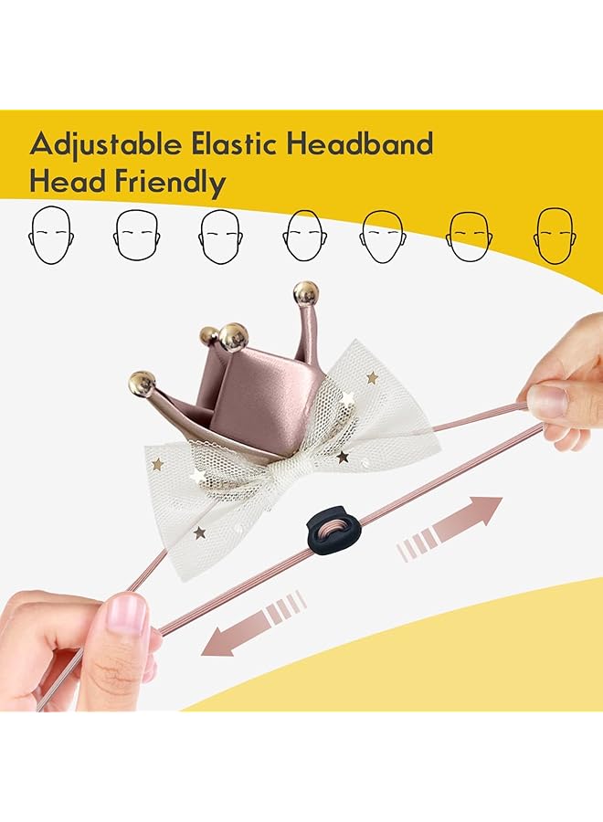 إيروريكس عصابة رأس لتصوير الأطفال، تاج الأميرة، قبعة عيد ميلاد لطفلة رضيعة، فيونكة للأطفال الصغار - Image 3