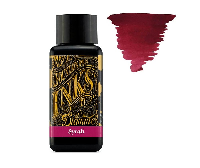 Diamine دايمين - 30 مل حبر قلم حبر - عجلة الألوان - 6 زجاجات - بلوط الخريف، سيراه، ماكاسار، إيرل غراي، أورا بوراليس، تو twilight - Image 3