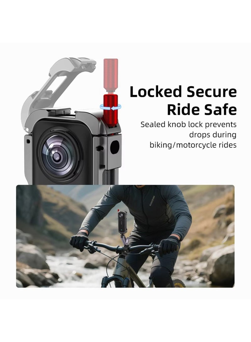 Metal Cage for Insta360 X5 Tailored Fit Action Camera Rabbit Cage with Cold Shoe, 1/4 Screw Mounts & Base Interface Metal Frame Bracket for Insta 360 X5 Accessories  - Image 5