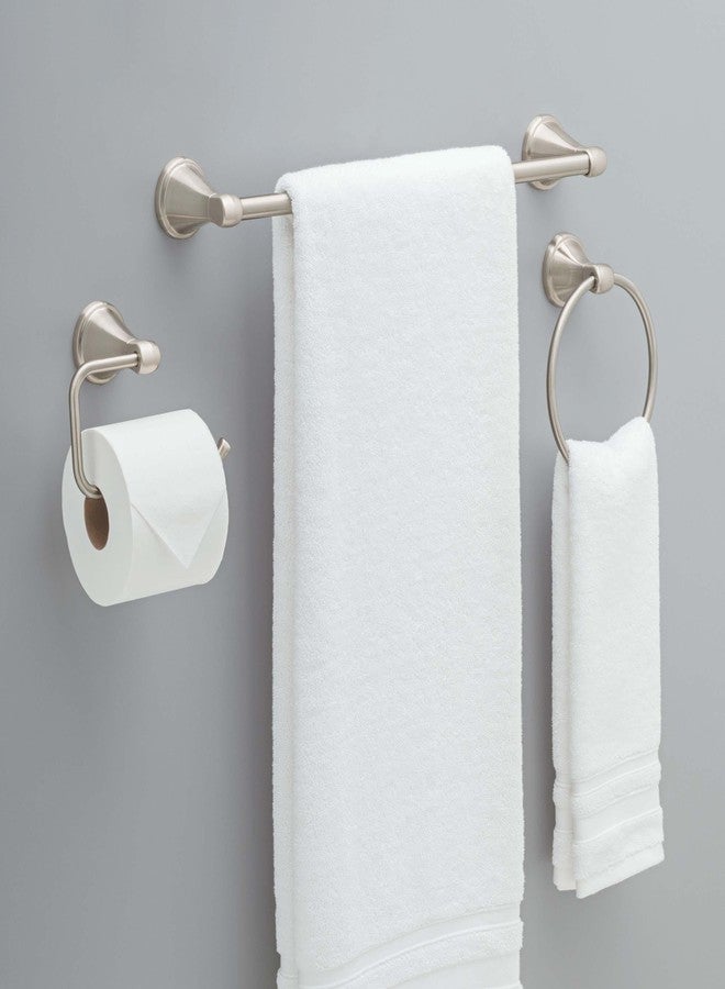 Delta Faucet Becker 3-Piece Bathroom Set, SpotShield Brushed Nickel, 18"/24" Towel Rack, Toilet Paper Holder, Ring BCK63-DN - Image 2
