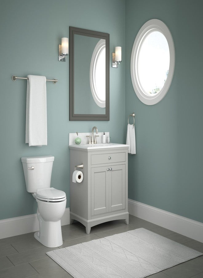 Delta Faucet Becker 3-Piece Bathroom Set, SpotShield Brushed Nickel, 18"/24" Towel Rack, Toilet Paper Holder, Ring BCK63-DN - Image 5