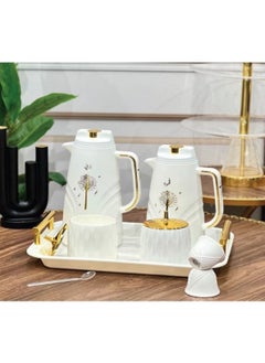 Alostoura Thermos set for Tea and Coffee with Serving sauce, Sugar Packet and Attractive date bowl 5 pieces  - Image 1