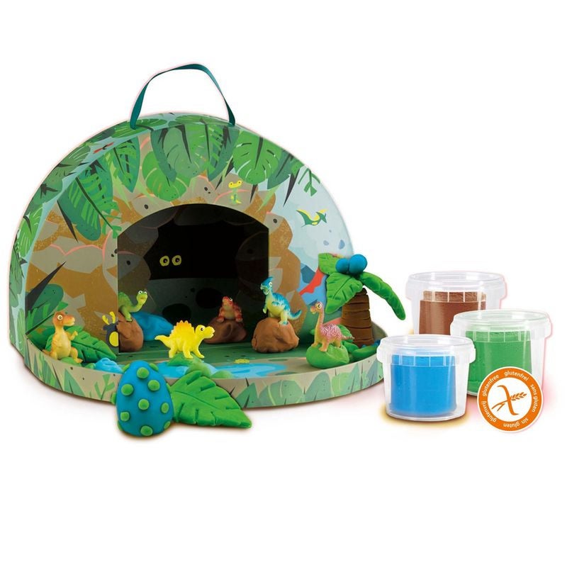 سيس ses-dino-world-suitcase-with-3-dough-00427 - Image 2