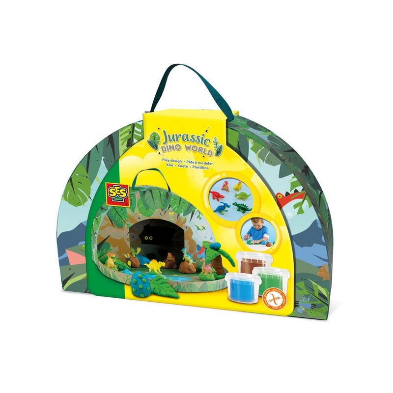 سيس ses-dino-world-suitcase-with-3-dough-00427 - Image 1