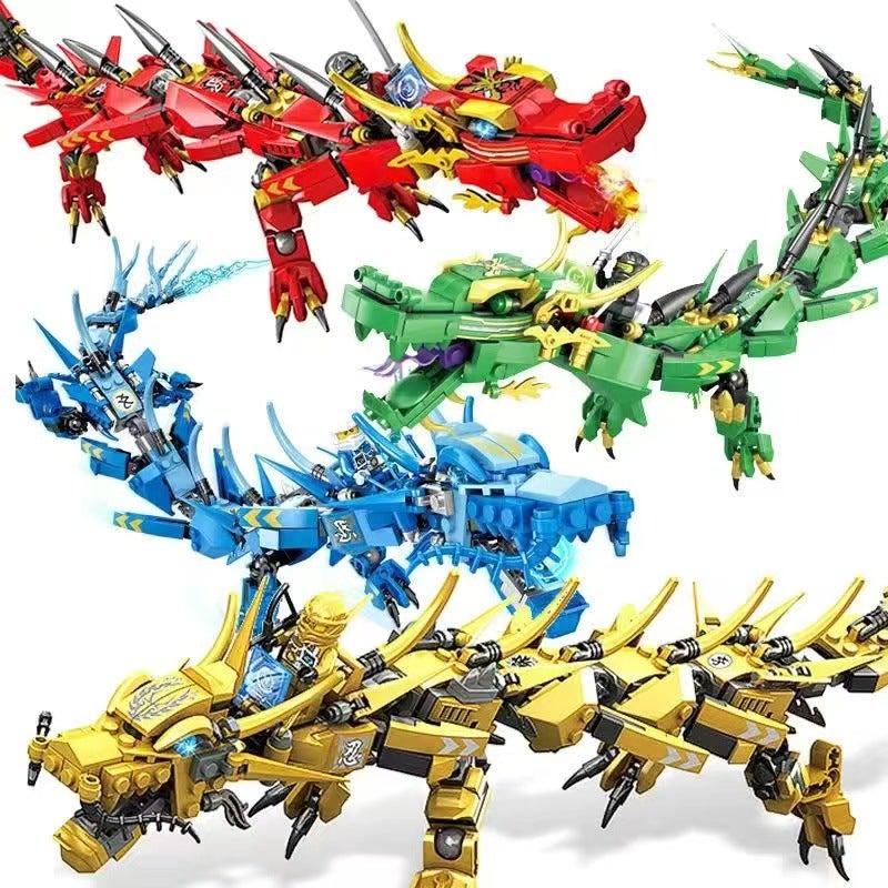 Ninja Dragon Building Blocks 4 Sacred Beasts Phantom Series Educational Toy for Boys - Image 1