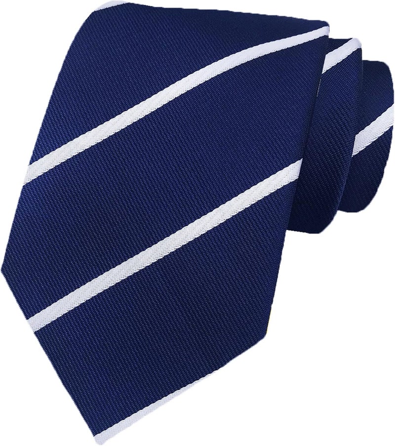 MENDENG Store Men's Classic Necktie Jacquard Woven Ties for Men Formal Business Ties Wedding Party Groomsmen Black Tie - Image 1