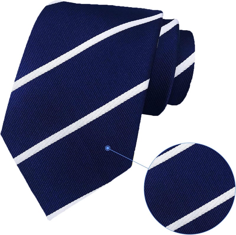 MENDENG Store Men's Classic Necktie Jacquard Woven Ties for Men Formal Business Ties Wedding Party Groomsmen Black Tie - Image 4