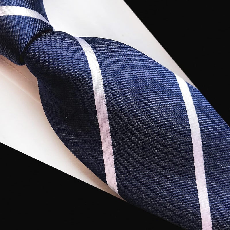 MENDENG Store Men's Classic Necktie Jacquard Woven Ties for Men Formal Business Ties Wedding Party Groomsmen Black Tie - Image 5