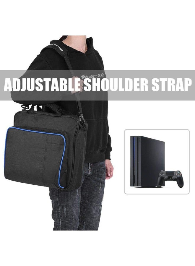 klarako Travel Carrying Case, Portable Storage Bag Organizer for PS4 & PS4 Systems Multifunctional Travel Storage Bag Handbag/Shoulder Bag for Play Station VR Gear Console Equipment, Black  - Image 4