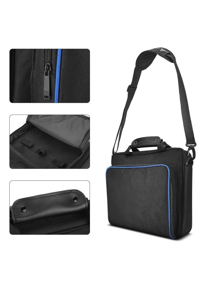 klarako Travel Carrying Case, Portable Storage Bag Organizer for PS4 & PS4 Systems Multifunctional Travel Storage Bag Handbag/Shoulder Bag for Play Station VR Gear Console Equipment, Black  - Image 5