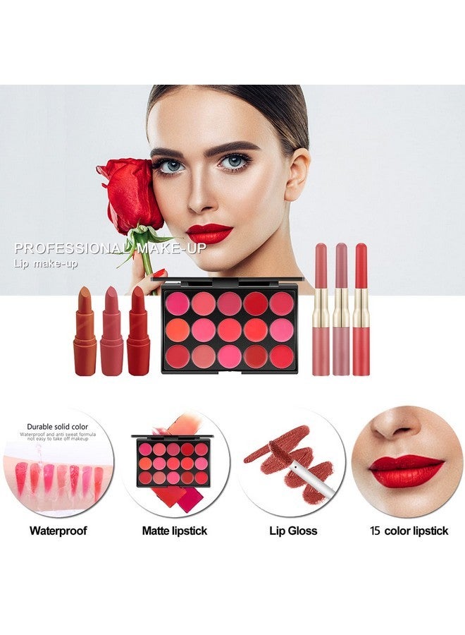 مس روز مجموعة مكياج MISS ROSE M الكل في واحد، مجموعة مكياج للنساء مجموعة كاملة، مجموعة مستحضرات تجميل نسائية متعددة الأغراض، للمبتدئين والمحترفين على حد سواء، سهلة الحمل (DLS-أسود) - Image 5