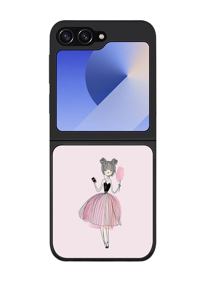 Stylizedd Rugged Black edge case for Samsung Galaxy Z Flip7 FE, Slim fit Soft Case Flexible Rubber Edges Anti Drop TPU Gel Thin Cover -  Lost in Music - Image 1