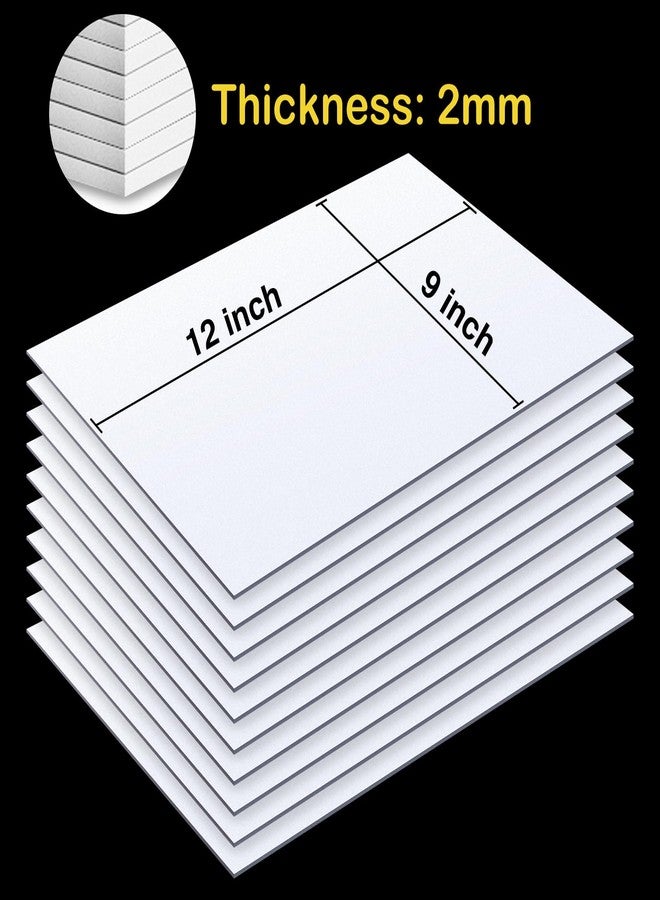 MEARCOOH Self Adhesive Foam Sheets, White 9x12 Inch 2mm Sticky Eva Foam Paper for Crafts Cardmaking Photo Frames Classroom Scrapbooking Christmas Crafts (White 10 Sheets) - Image 2