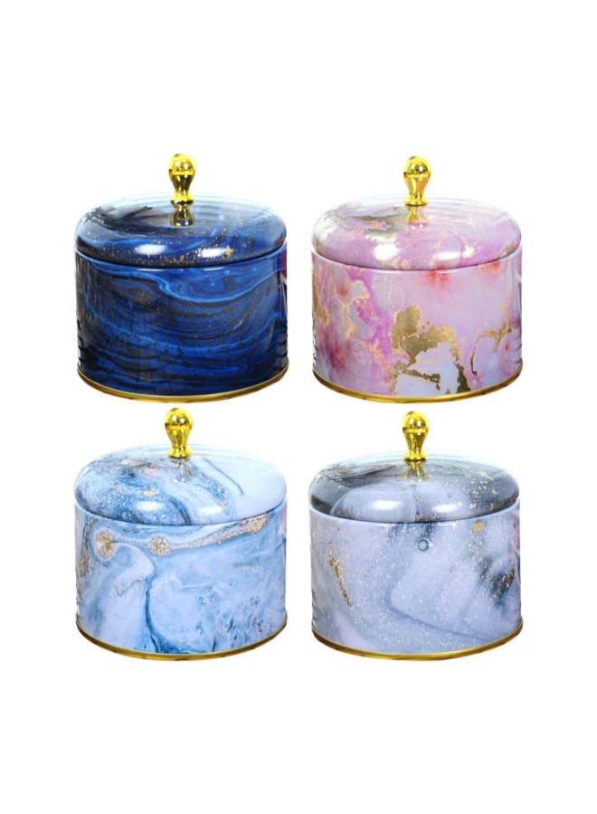 klarako 4pcs Candle Tin Candle Jars Candle Containers for Candle Making, Round Creative Storage Jar - Image 1
