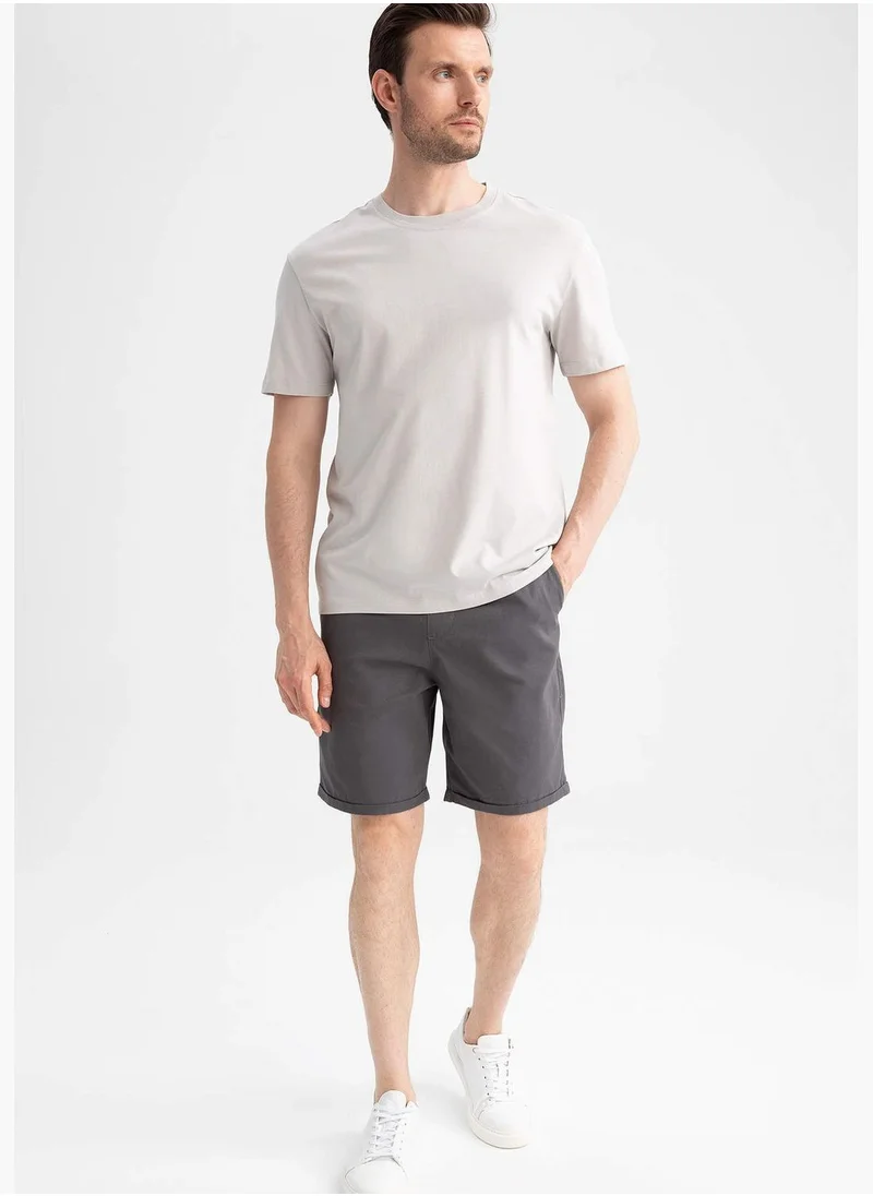 ديفاكتو Regular Fit Tie Waist Mini Short