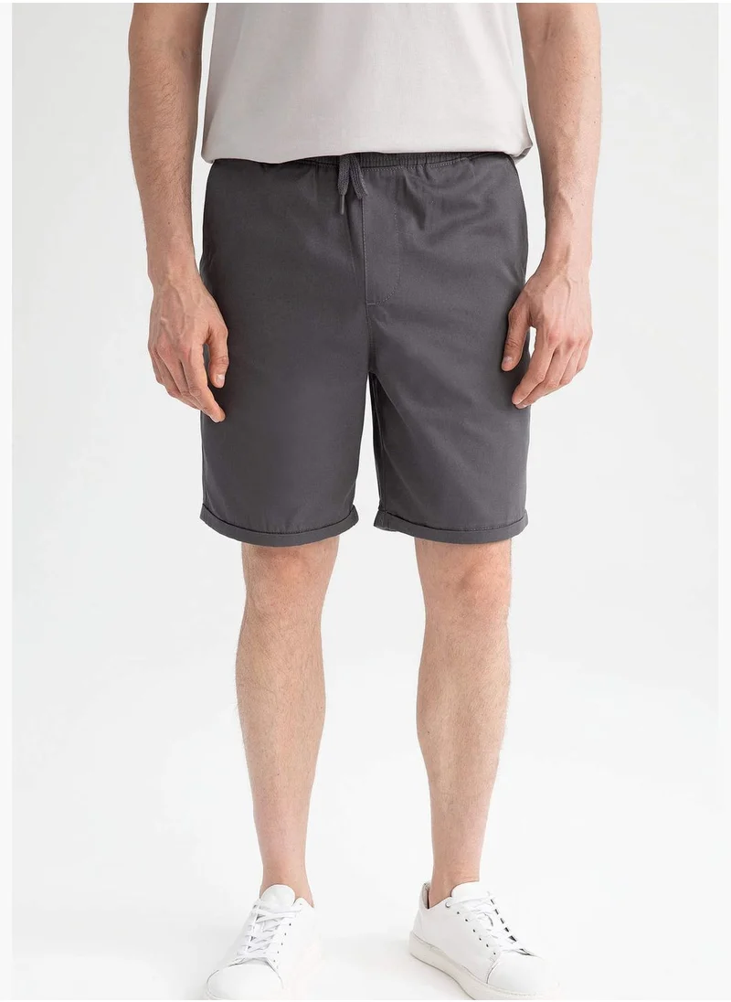 ديفاكتو Regular Fit Tie Waist Mini Short