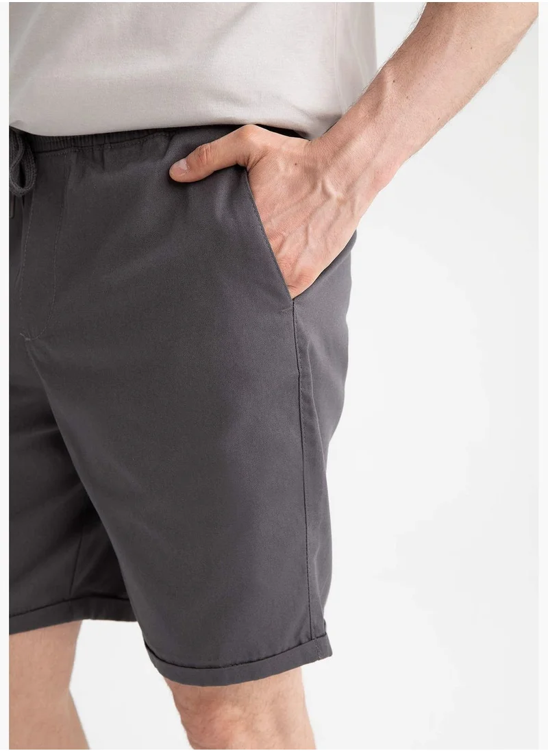 ديفاكتو Regular Fit Tie Waist Mini Short