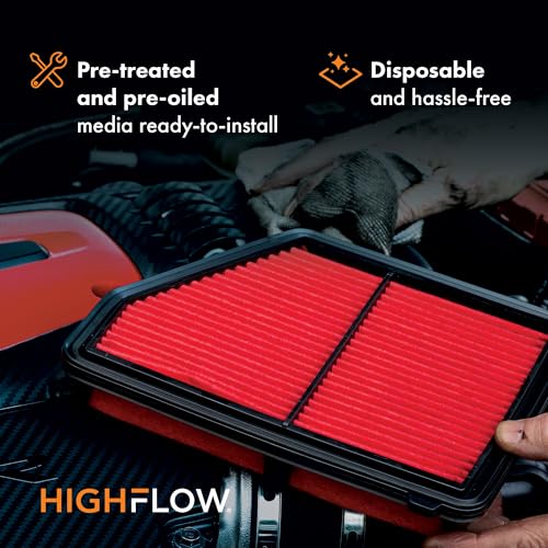 Premium Guard HIGHFLOW High Performance, Pre-Oiled Disposable Engine Air Filter PA5432X | Fits 2002-2011 Toyota Camry, 2008-2013 Highlander, 2004-2006 Sienna, 2007-2009 Lexus RX350, 2004-2006 RX330 - Image 4