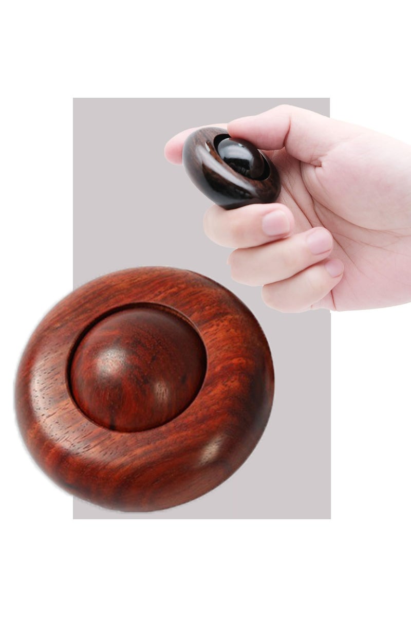 CMGTYYD Portable Handheld Wooden Shiatsu Toy for Deep Tissue Relaxation, Anxiety, Stress, Irritability, Quiet Stress Reduction Smooth Shiatsu Tool Wooden Sensory Unwind Toys - Image 1