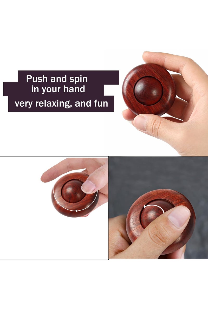 CMGTYYD Portable Handheld Wooden Shiatsu Toy for Deep Tissue Relaxation, Anxiety, Stress, Irritability, Quiet Stress Reduction Smooth Shiatsu Tool Wooden Sensory Unwind Toys - Image 3
