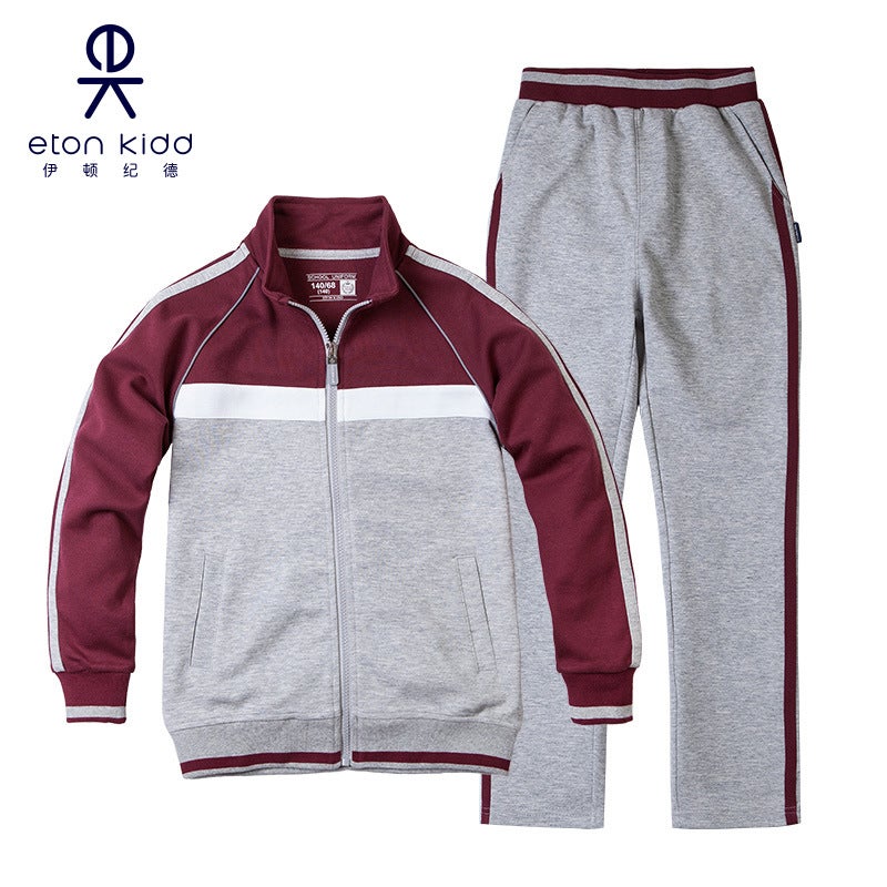 School Uniform Preppy Style Kidsren'S Clothing Spring & Fall Models Boys And Girls Sportswear Baseball Uniform Set 18Y056 Cotton Polyester - Image 2