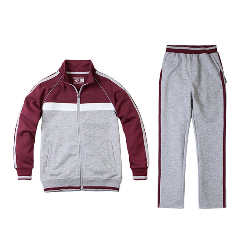 School Uniform Preppy Style Kidsren'S Clothing Spring & Fall Models Boys And Girls Sportswear Baseball Uniform Set 18Y056 Cotton Polyester - Image 5