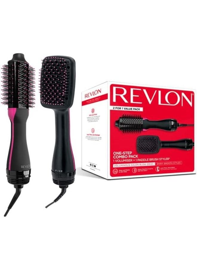 Revlon RVDR5282 حزمة كومبو بخطوة واحدة 1 وحدة تكثيف + فرشاة مجداف 