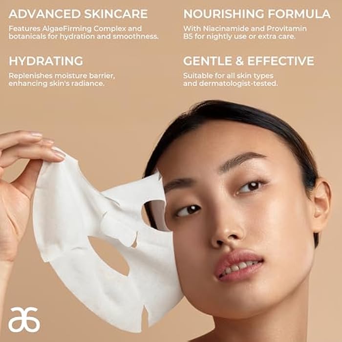 Arbonne Radiance Face Sheet Mask - Sheet Face Mask with Niacinamide for Dry and Dull Skin, Enhance Brightness, Tone, Smooth and Hydrate Skin - 1 Pack - Image 2