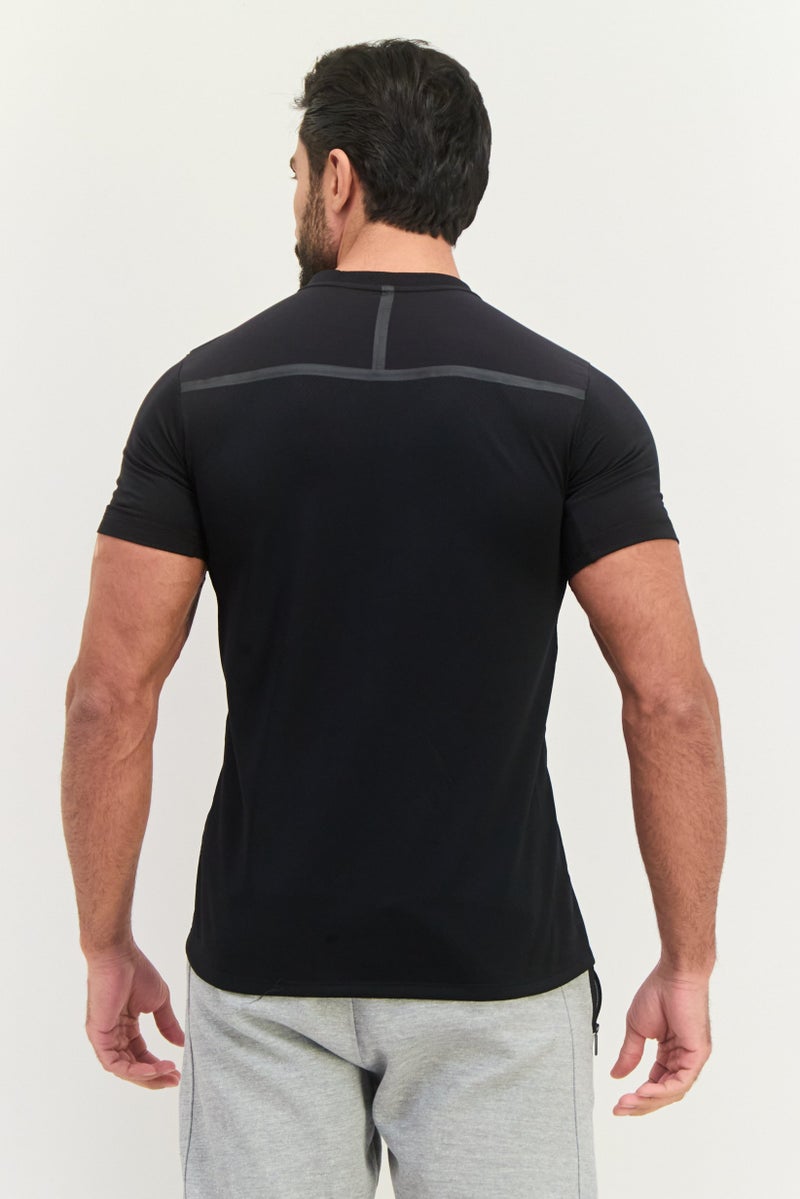 Adidas تي شيرت رياضي للرجال، أسود - Image 3