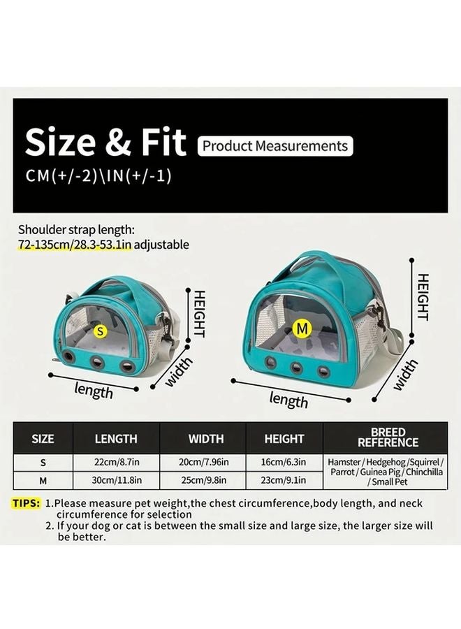 Green Small Pet Portable Carrier Bag For Hamsters Parrots And Other Small Animals - Image 3