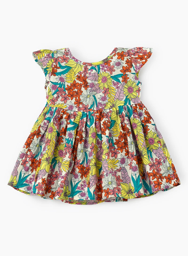 Jelliene Enchanted Garden Floral Viscose Dress for Infant Girls