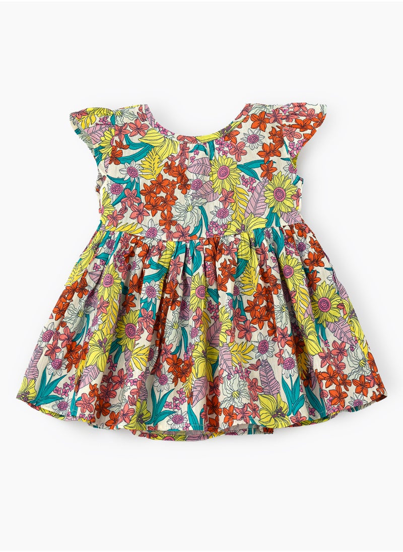 Jelliene Enchanted Garden Floral Viscose Dress for Infant Girls  - Image 2