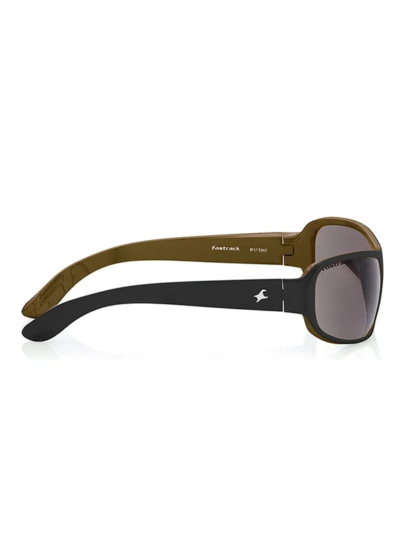 fastrack Black Wraparound Men Sunglasses (P117BK2|62)