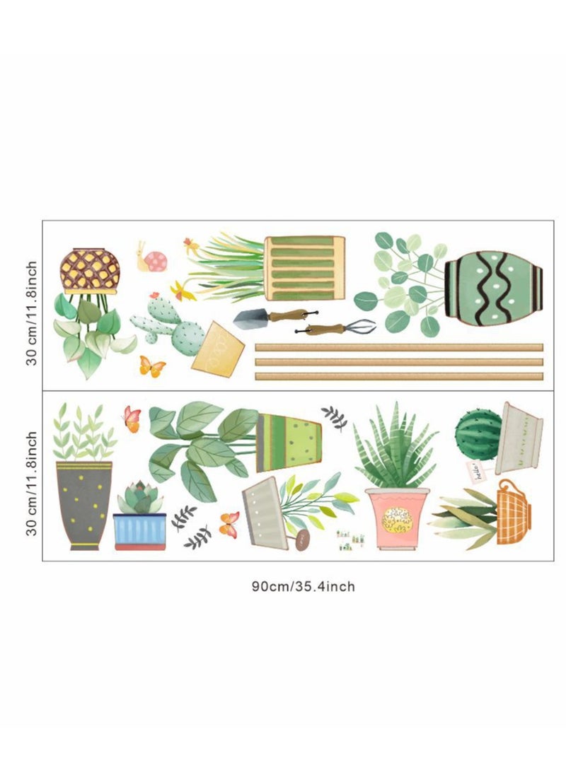 Y&D Tropical Art Fresh Leaf Self-Adhesive Removable Wall Stickers Perfect For Bedroom Corner Skirting In Living Room  - Image 3